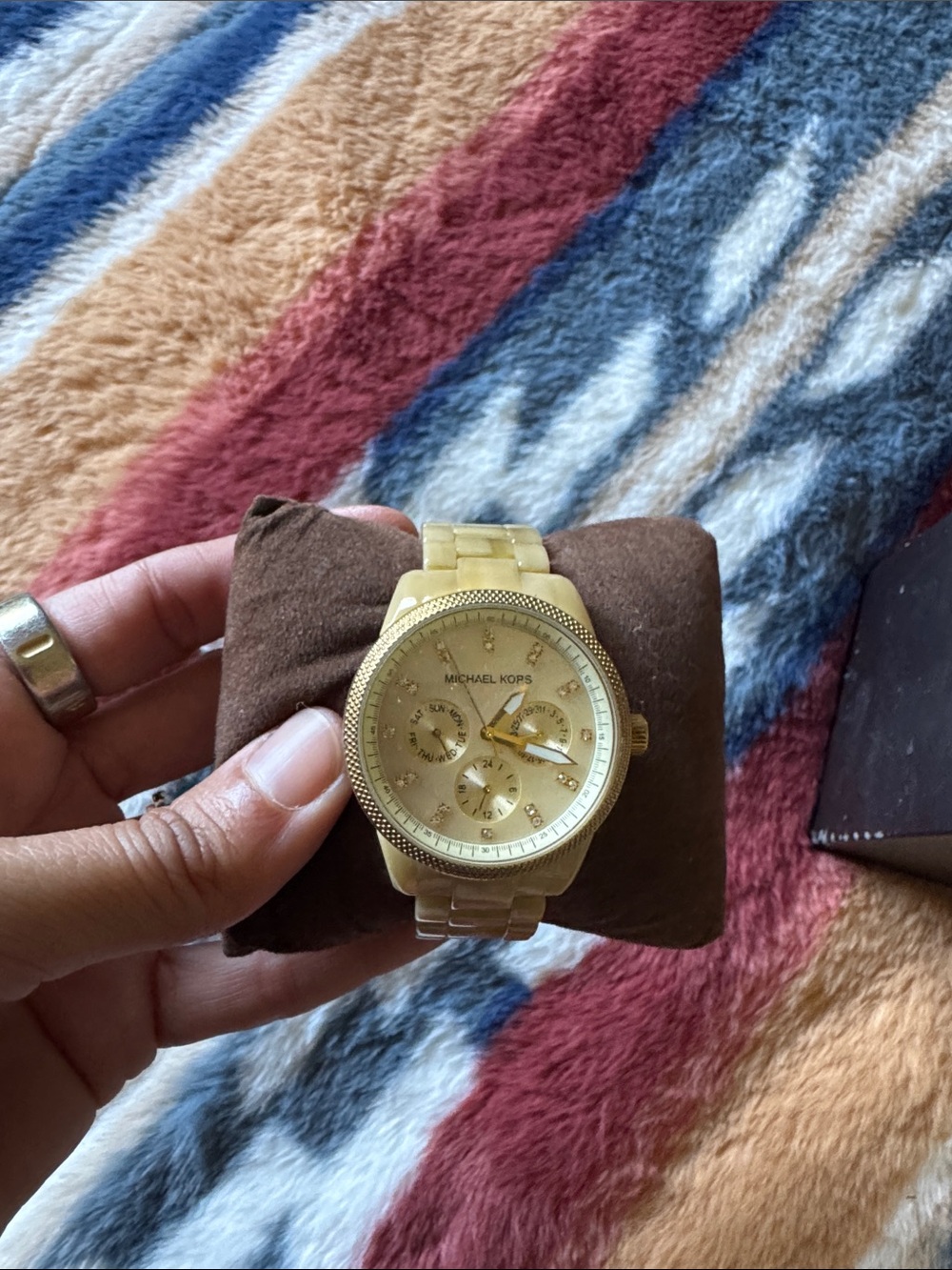 Michael Kors Light Tortoise Women’s Chronograph Bracelet Watch